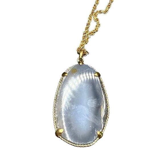 Nordstrom- Gorgeous large blue stone necklace on gold chain - Picture 5 of 6